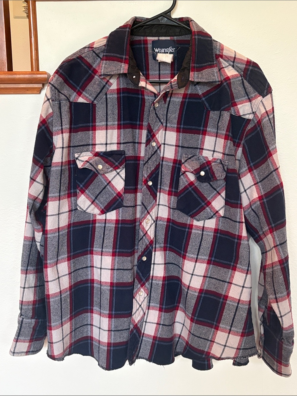 Wrangler pearl snap flannel